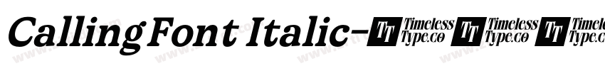CallingFont Italic字体转换